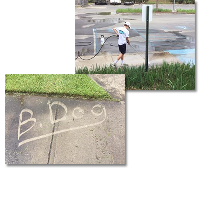 Pressure Washing Sidewalks and Patios